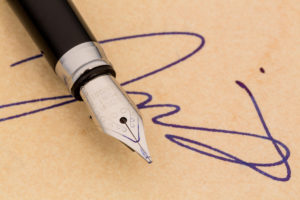 signature on a will