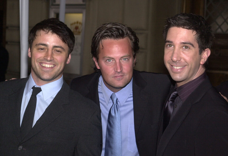 Matthew Perry with Friends cast members