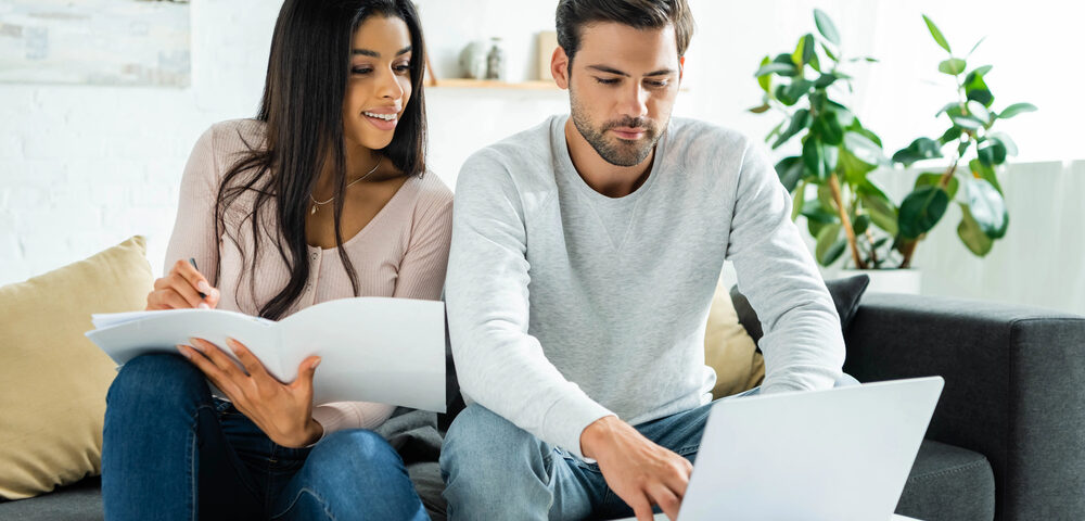 Couple going through probate documents