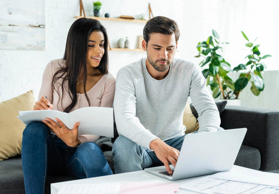 Couple going through probate documents