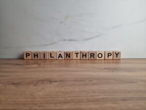Philanthropy sign