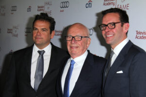 Rupert Murdoch and his sons.