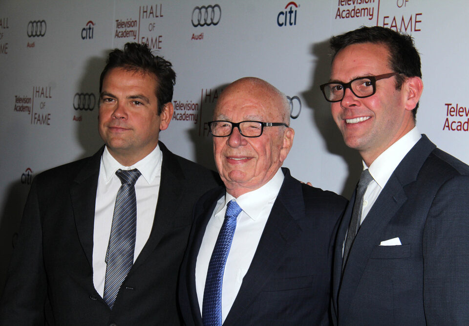 Rupert Murdoch and his sons.