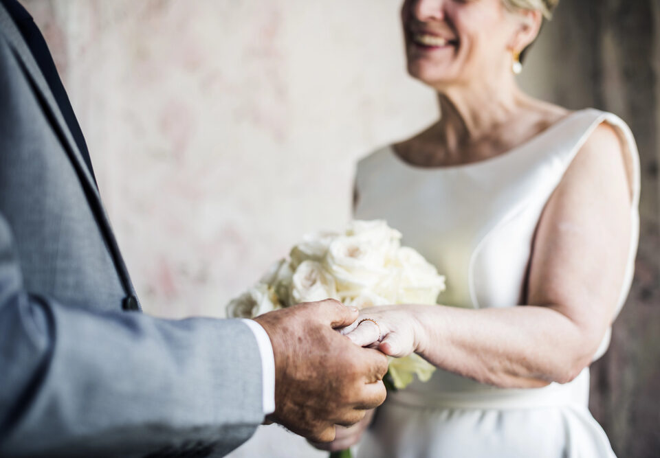 Older couple remarrying