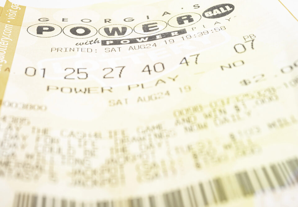 Powerball lottery ticket